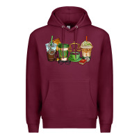 Burgundy lawyer coffee cups Premium Hoodie - AdoDesignShop