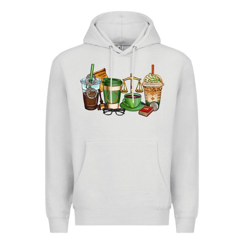 Lawyer Coffee Cups Premium Hoodie by AdoDesignShop | Teevron