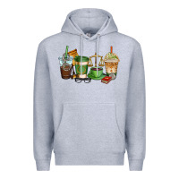 Heather Grey lawyer coffee cups Premium Hoodie - AdoDesignShop