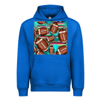 Cobalt football leopard turquoise seamless pattern Urban Hoodie - JahusDesignShop