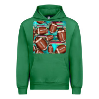 Emerald football leopard turquoise seamless pattern Urban Hoodie - JahusDesignShop