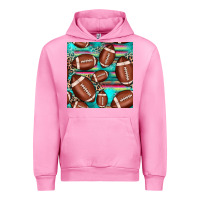 Fuchsia Pink football leopard turquoise seamless pattern Urban Hoodie - JahusDesignShop