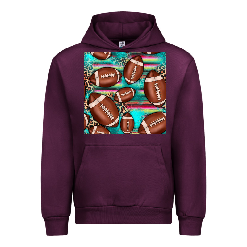 Football Leopard Turquoise Seamless Pattern Urban Hoodie by JahusDesignShop | Teevron