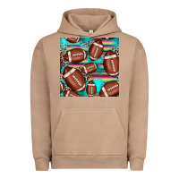 Pigment Burro football leopard turquoise seamless pattern Urban Hoodie - JahusDesignShop