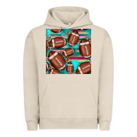 Pigment French Oak football leopard turquoise seamless pattern Urban Hoodie - JahusDesignShop