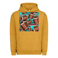 Pigment Peanut Butter football leopard turquoise seamless pattern Urban Hoodie - JahusDesignShop