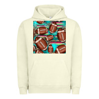 Pigment Pistachio football leopard turquoise seamless pattern Urban Hoodie - JahusDesignShop
