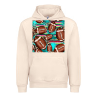 Sandshell football leopard turquoise seamless pattern Urban Hoodie - JahusDesignShop