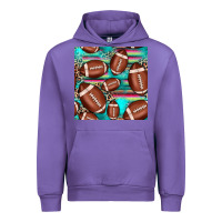 Tulip football leopard turquoise seamless pattern Urban Hoodie - JahusDesignShop