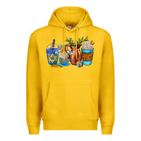 Lemon hannukah coffee cups Premium Hoodie - AdoDesignShop