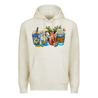 Oatmeal Heather hannukah coffee cups Premium Hoodie - AdoDesignShop