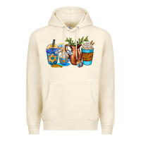 Sandshell hannukah coffee cups Premium Hoodie - AdoDesignShop