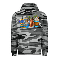 Slate Camo hannukah coffee cups Premium Hoodie - AdoDesignShop