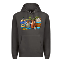 Smoke hannukah coffee cups Premium Hoodie - AdoDesignShop