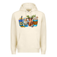 Tofu hannukah coffee cups Premium Hoodie - AdoDesignShop