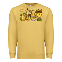 Antique Gold sunflower coffee cups Premium Sweatshirt - texasbilliewilder