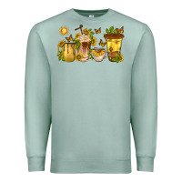 Seafoam sunflower coffee cups Premium Sweatshirt - texasbilliewilder