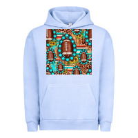 Pigment Grape Ice football leopard turquoise gemstone sunflower seamless pattern Urban Hoodie - JahusDesignShop