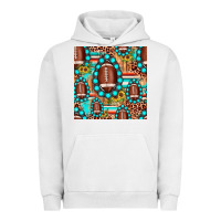 Football Leopard Turquoise Gemstone Sunflower Seamless Pattern Urban Hoodie | Teevron