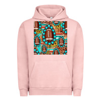 Pigment Salmon football leopard turquoise gemstone sunflower seamless pattern Urban Hoodie - JahusDesignShop