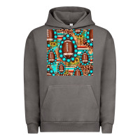 Pigment Tornado football leopard turquoise gemstone sunflower seamless pattern Urban Hoodie - JahusDesignShop