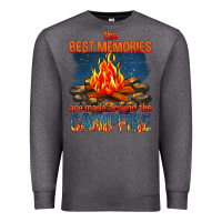 Charcoal Heather the best memories are made around the campfire Premium Sweatshirt - texasbilliewilder