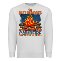 Dove Grey the best memories are made around the campfire Premium Sweatshirt - texasbilliewilder