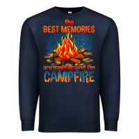 Navy the best memories are made around the campfire Premium Sweatshirt - texasbilliewilder