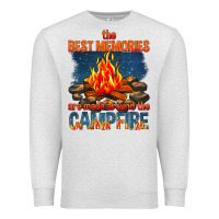 Oatmeal Heather the best memories are made around the campfire Premium Sweatshirt - texasbilliewilder