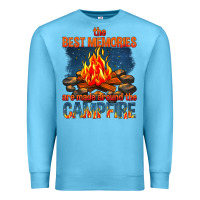 Ocean Blue the best memories are made around the campfire Premium Sweatshirt - texasbilliewilder