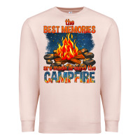 Pale Pink the best memories are made around the campfire Premium Sweatshirt - texasbilliewilder