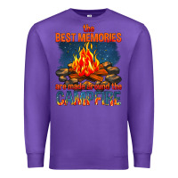 Purple the best memories are made around the campfire Premium Sweatshirt - texasbilliewilder
