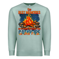 Seafoam the best memories are made around the campfire Premium Sweatshirt - texasbilliewilder