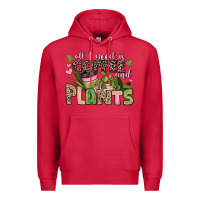 Cardinal all i need is coffee and plants Premium Hoodie - JahusDesignShop