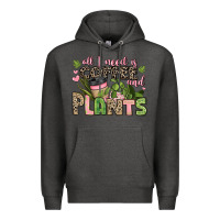 Charcoal Heather all i need is coffee and plants Premium Hoodie - JahusDesignShop