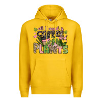 Lemon all i need is coffee and plants Premium Hoodie - JahusDesignShop