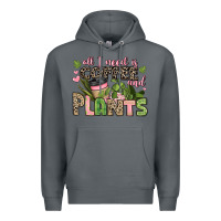 Rock all i need is coffee and plants Premium Hoodie - JahusDesignShop