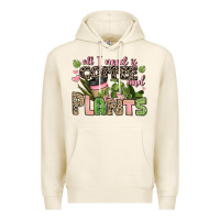 Tofu all i need is coffee and plants Premium Hoodie - JahusDesignShop