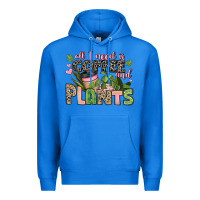 True Royal all i need is coffee and plants Premium Hoodie - JahusDesignShop