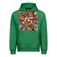Emerald football leopard turquoise cowhide sunflower seamless pattern Urban Hoodie - JahusDesignShop
