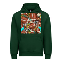 Forest Green football leopard turquoise cowhide sunflower seamless pattern Urban Hoodie - JahusDesignShop