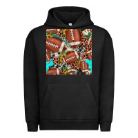 Pigment Black football leopard turquoise cowhide sunflower seamless pattern Urban Hoodie - JahusDesignShop