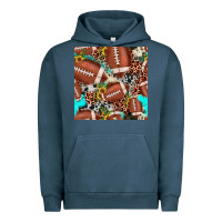 Pigment Midnight Navy football leopard turquoise cowhide sunflower seamless pattern Urban Hoodie - JahusDesignShop
