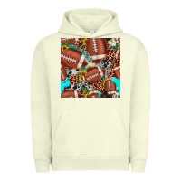Pigment Pistachio football leopard turquoise cowhide sunflower seamless pattern Urban Hoodie - JahusDesignShop
