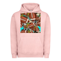 Pigment Salmon football leopard turquoise cowhide sunflower seamless pattern Urban Hoodie - JahusDesignShop