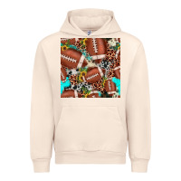 Sandshell football leopard turquoise cowhide sunflower seamless pattern Urban Hoodie - JahusDesignShop