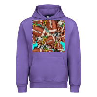 Tulip football leopard turquoise cowhide sunflower seamless pattern Urban Hoodie - JahusDesignShop