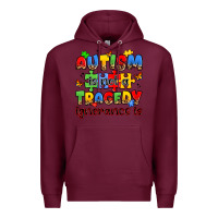 Burgundy autism is not a tragedy ignorance is Premium Hoodie - JahusDesignShop