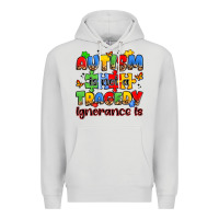 Dove Grey autism is not a tragedy ignorance is Premium Hoodie - JahusDesignShop