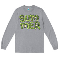 Heather Grey summer kiwi Long Sleeve Tee - BarkalooDesign